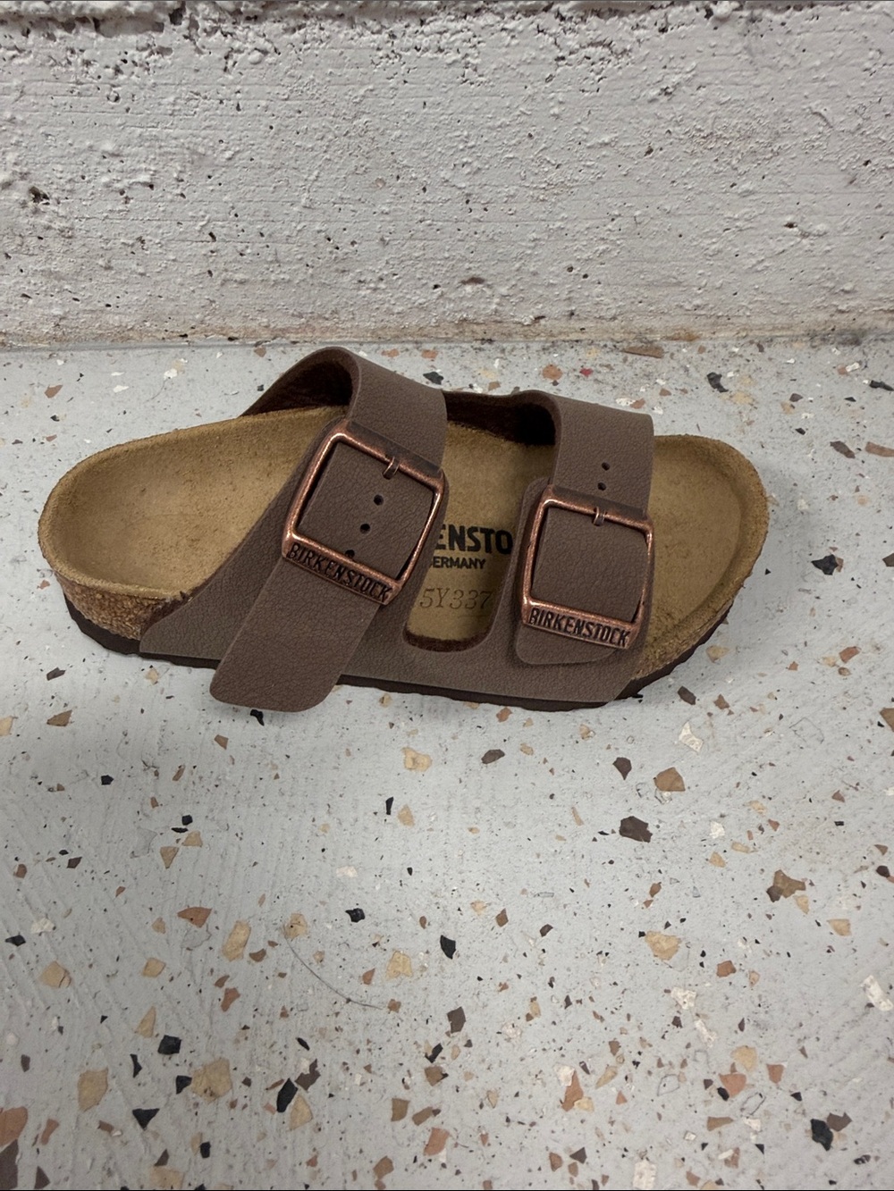 Birkenstock Kids Taupe Arizona Two-Strap Sandal 26-33 narrow